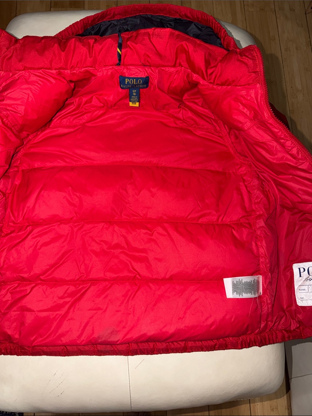 Polo by Ralph Lauren Kids Bright Red Puffer Jacket with Hood - Picture 6 of 9
